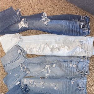 6 pairs of american eagle jeans size 4